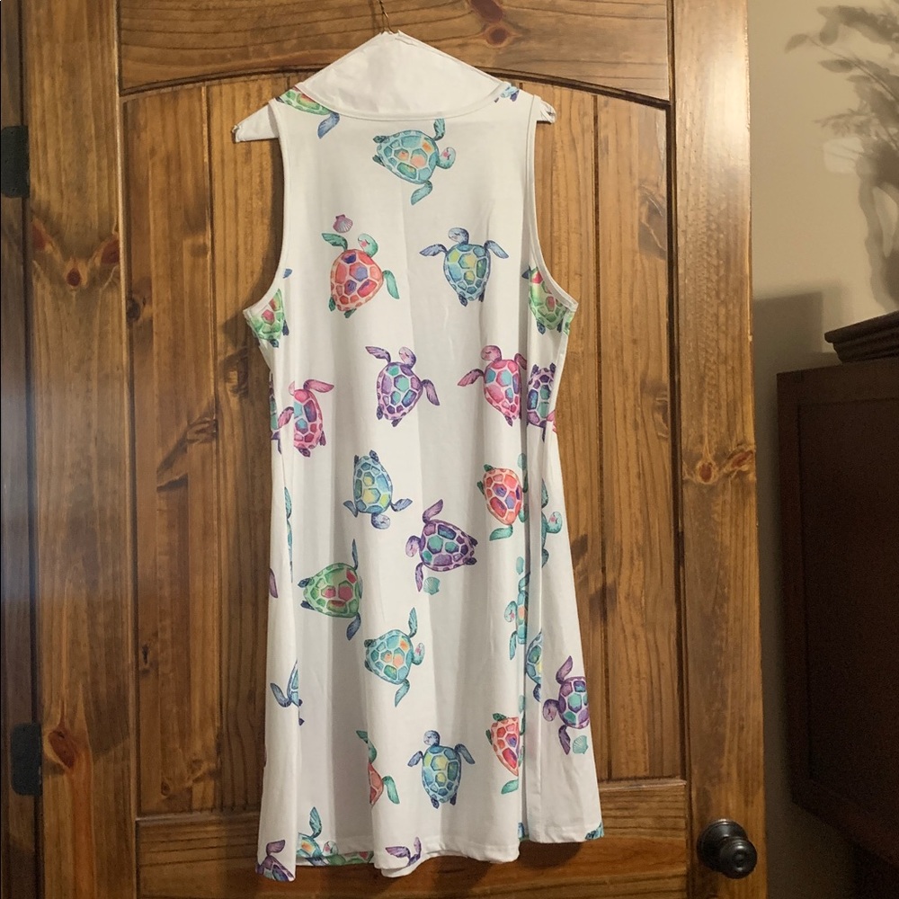 Colorful Turtle Print Kids Tank Top - Picture 6 of 6